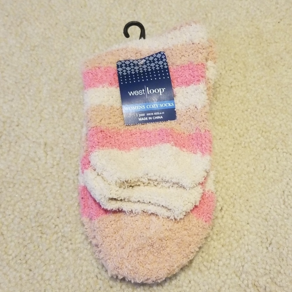NWT - West Loop Fuzzy Socks